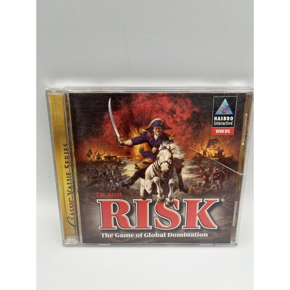 Risk CD-ROM Game! HASBRO INTERACTIVE! Just Like The Board Game RARE WIN95